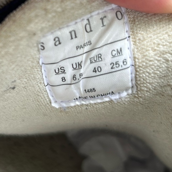 Sandro Paris Flame Sneakers, 3 blues, size 40 - Picture 10 of 11